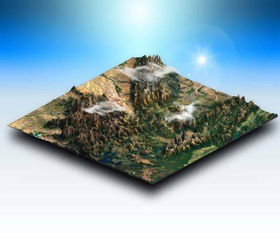 Terrain elevation model visualization